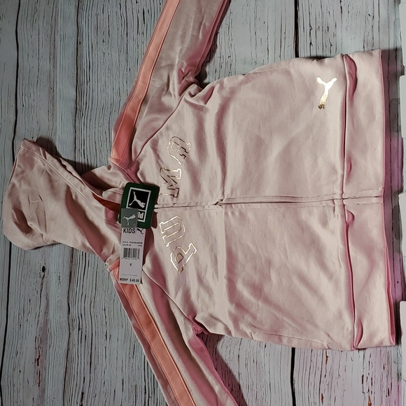🆕️ PUMA GIRLS HOODED PINK JACKET 👩 - Picture 3 of 9